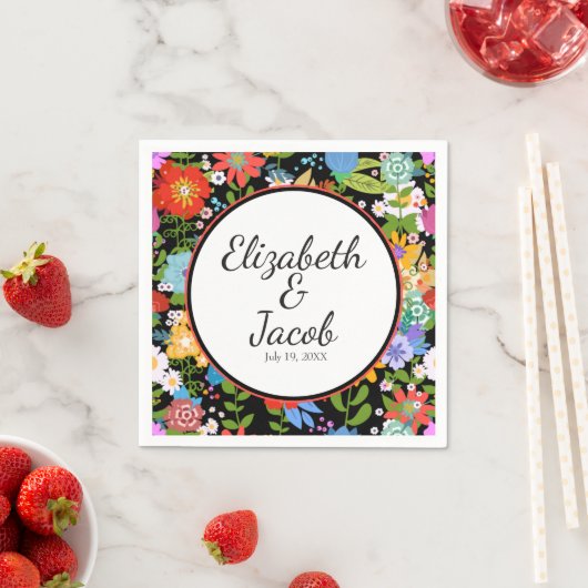 メキシコフォークア結婚ート スタンダードカクテルナプキン (インサイチュ)