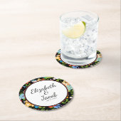 メキシコフォークア結婚ート ラウンドペーパーコースター (インサイチュ)