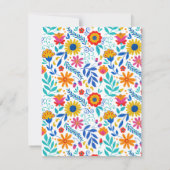 メキシコフォークパターンフローラパーソナライズされた名 ノートカード (裏面)