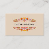 メキシコフォーク花自然タン 名刺 (正面)