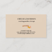 メキシコフォーク花自然タン 名刺 (裏面)