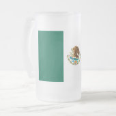 メキシコフラグ フロストグラスビールジョッキ (正面左)
