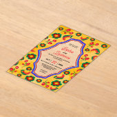 メキシコフローラアクリル結婚式招待状 アクリル招待状 (レイダウン)