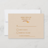 メキシコフローラウェスタンタイポグラフィRSVPカード 出欠カード (裏面)