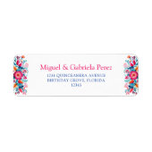 メキシコフローラキンセアニェラ差出人住所 ラベル (正面)