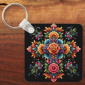 メキシコフローラクロスデザイン キーホルダー (正面)