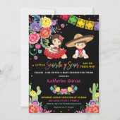 メキシコフローラセノリタセノールツインズベビーシャワー 招待状 (正面)