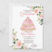 メキシコフローラバラ金ゴールドプリンセスキンセアニェラ  招待状 (正面)