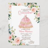 メキシコフローラバラ金ゴールドプリンセスキンセアニェラ 招待状 (正面/裏面)