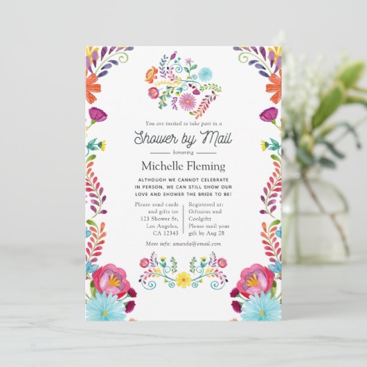 メキシコフローラフィエスタブライダルシャワーバイメール 招待状 (スタンド正面)