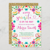 メキシコフローラフィエスタベビーシャワー招待状 招待状 (正面/裏面)