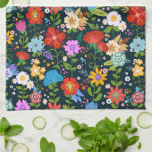 メキシコフローラフォーク芸術 キッチンタオル (折り畳み)