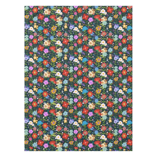 メキシコフローラフォーク芸術 テーブルクロス (正面)