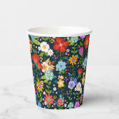 メキシコフローラフォーク芸術 紙コップ (左)