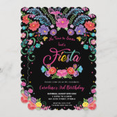 メキシコフローラフラワーズフェスタ誕生日パーティー 招待状 (正面/裏面)