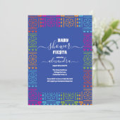 メキシコフローラフラワーフィエスタガールベビーシャワー 招待状 (スタンド正面)