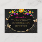 メキシコフローラブラック金ゴールドバタフライキンセアニラ エンクロージャーカード (正面)