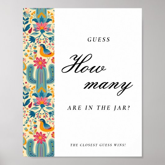 メキシコフローラ何人のキスブライダルシャワー標識 ポスター (正面)