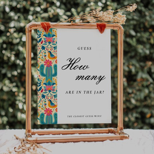 メキシコフローラ何人のキスブライダルシャワー標識 ポスター