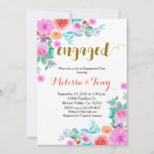 メキシコフローラ毛布婚約パーティ 招待状 (正面)