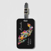 メキシコフローラ行先結婚式のギフト名 ラゲッジタグ (正面縦)