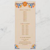 メキシコフローラ西モノグラムのキンセアニェラ プログラム (裏面)