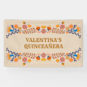 メキシコフローラ西部タイポグラフィ パーソナライズされた 横断幕 (横)