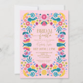 メキシコブライダルフィエスタピンクブライダルシャワー 招待状 (正面)