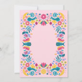 メキシコブライダルフィエスタピンクブライダルシャワー 招待状 (裏面)