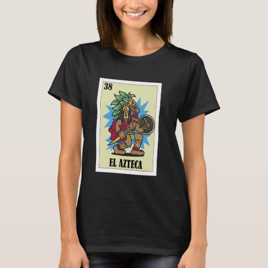 メキシコプライドアステカ戦士デザイン – エルアステカ Tシャツ (正面)