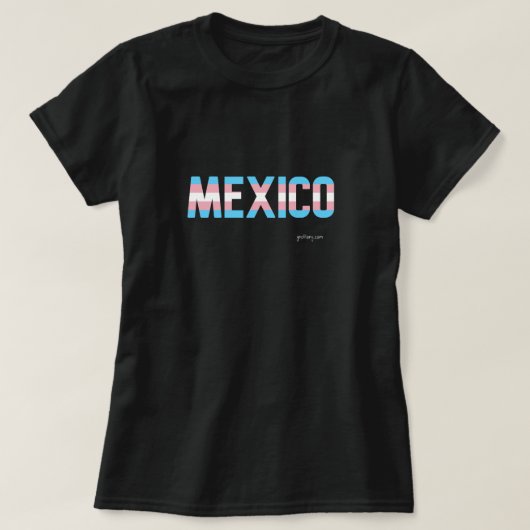 メキシコプライドトランスジェンダー国旗 Tシャツ (デザイン正面)