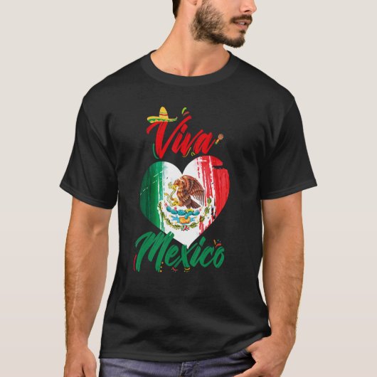 メキシコプライド独立記念日2022メキシコ国旗He Tシャツ (正面)
