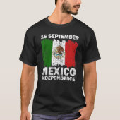 メキシコプライド独立記念日2022年メキシコ国旗20 Tシャツ (正面)