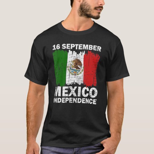メキシコプライド独立記念日2022年メキシコ国旗20 Tシャツ (正面)