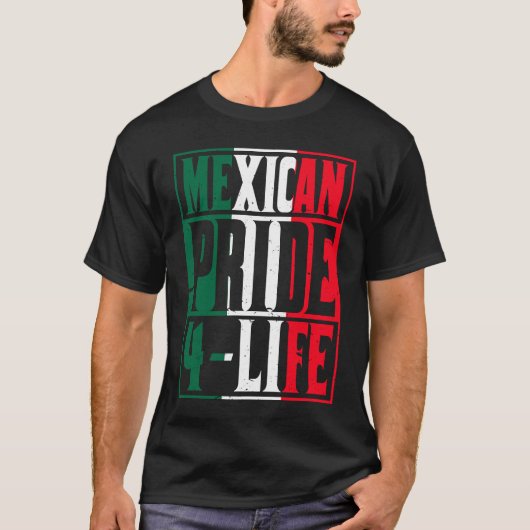 メキシコプライド4ライフメキシコ国旗のヴィンテージ Tシャツ (正面)