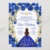 メキシコプリンセスクラウンネイビーシャルラ15招待状 招待状 (正面/裏面)