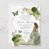 メキシコプリンセスバタフライセージ緑キンセアニラ 招待状 (正面)