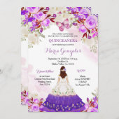 メキシコプリンセスパープルキンセアニェラ蝶  招待状 (正面/裏面)
