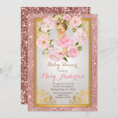 メキシコプリンセスベビーシャワー招待状ガール 招待状 (正面/裏面)