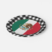 メキシコプレート、バッファロー・プレイド&メキシコ国旗 ペーパープレート (アングル)