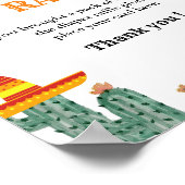 メキシコベビーおむつラッフル赤ちゃんシャワーゲームサイン ポスター (角)