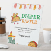 メキシコベビーおむつラッフル赤ちゃんシャワーゲームサイン 台座サイン (インサイチュ)