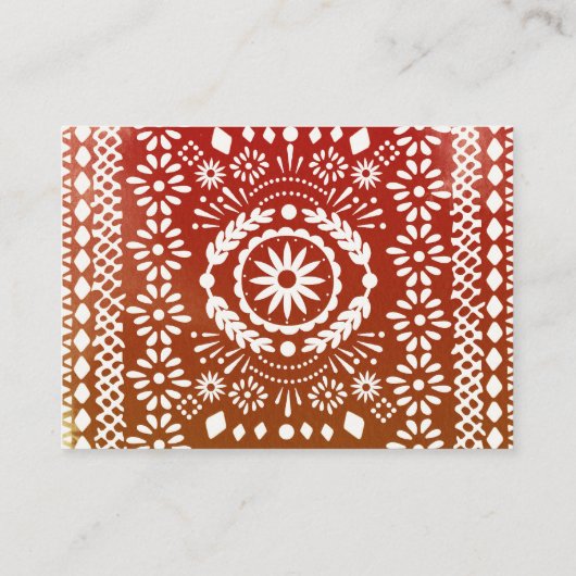 メキシコベビースタイル赤ちゃんシャワー用の本 エンクロージャーカード (裏面)