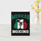 メキシコボクシンググローブメキシコプライド愛国的なメンズ カード (黄色い花)