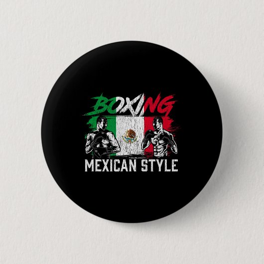 メキシコボクシングスポーツファイトコーチボクサー 缶バッジ (正面)