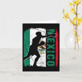 メキシコボクシングチームメキシコ国旗のボクシング手袋 カード (黄色い花)