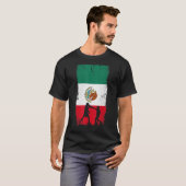 メキシコボクシングデザインメキシコ国旗 Tシャツ (正面フル)