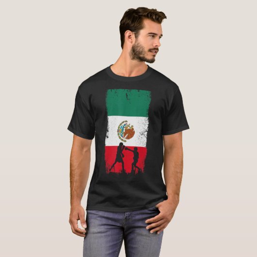 メキシコボクシングデザインメキシコ国旗 Tシャツ