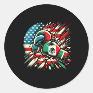 メキシコボクシング手袋米国旗フュージョン ラウンドシール