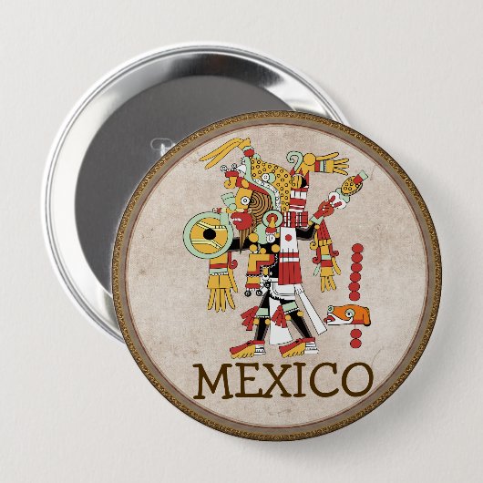 メキシコボタン 缶バッジ (正面&裏面)